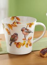 Henkelbecher aus Fine-Bone-China-Porzellan BUNT