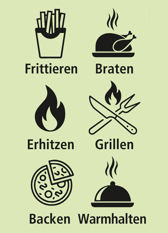 Digitale Heißluftfritteuse mit LED-Touch-Display 