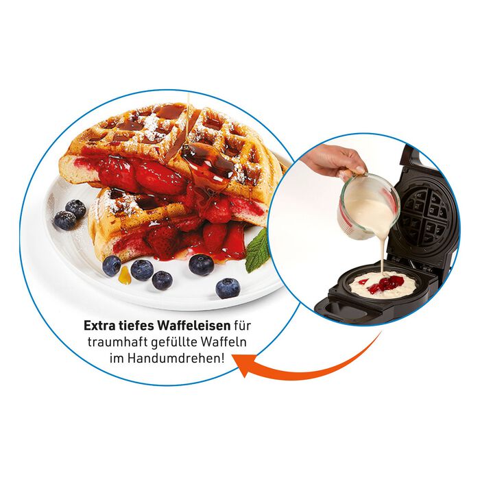 PowerXL Waffle Star f&uuml;r gef&uuml;llte Waffeln jeder Art 