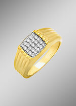 Eleganter Herrenring mit synth. Zirkonia 