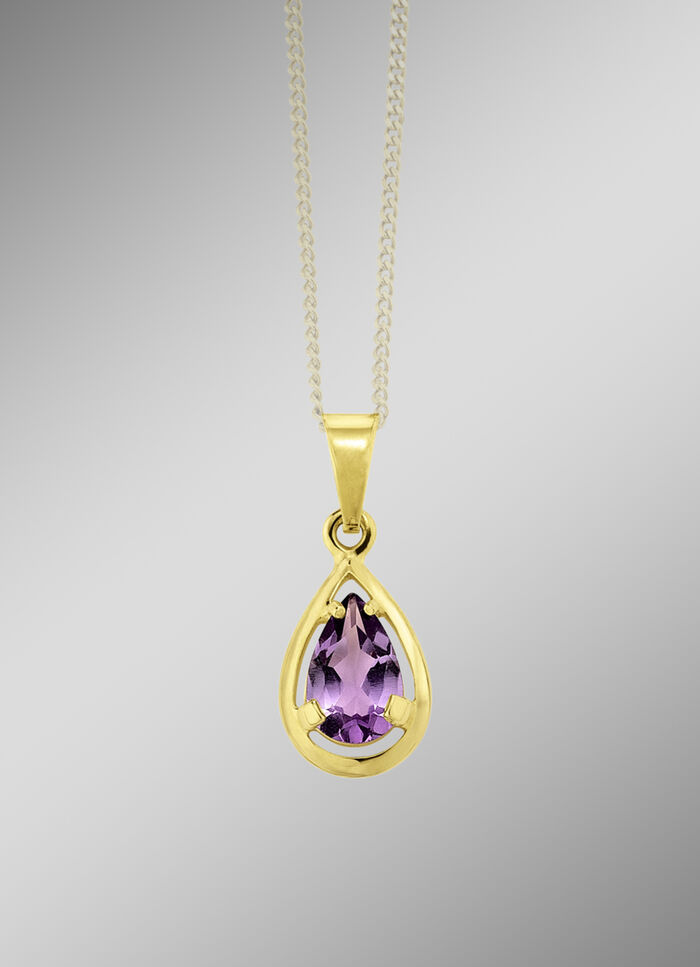 Anh&auml;nger mit echt Amethyst 