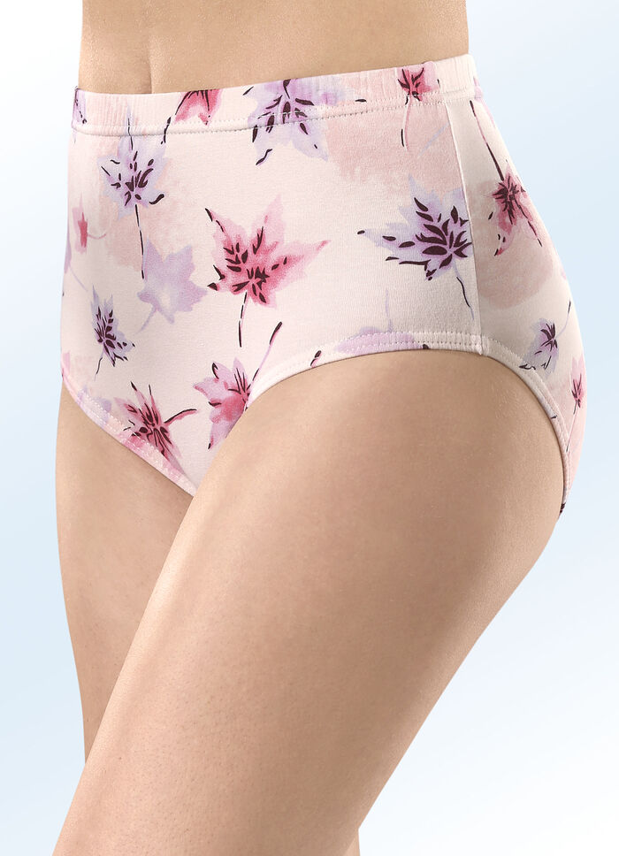 F&uuml;nferpack Slips mit h&uuml;bschem Druckdessin 