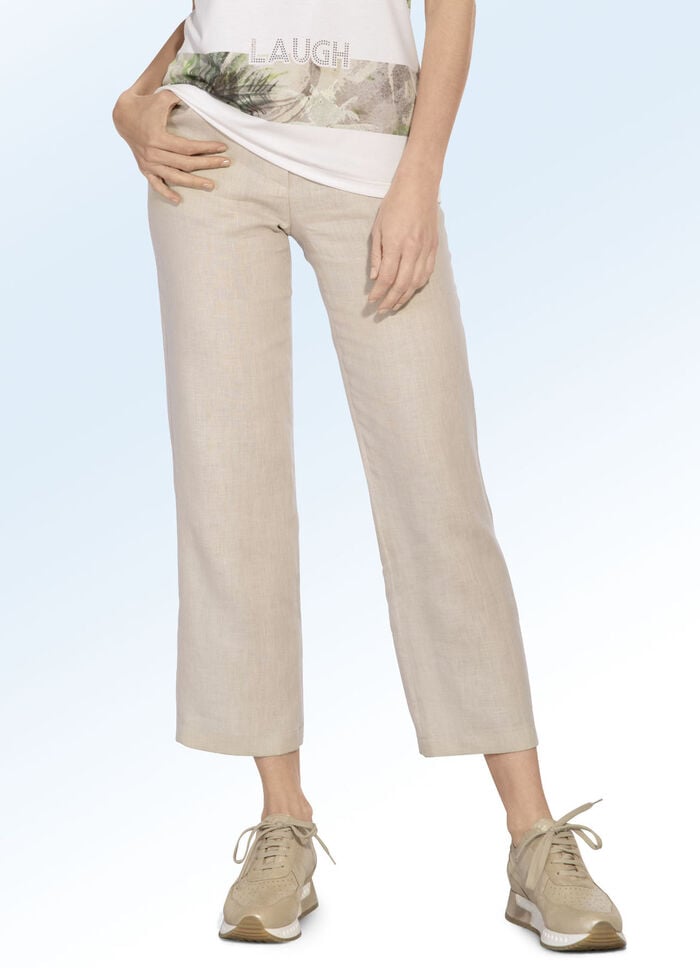 Hochwertige Leinen-Hose NATUR