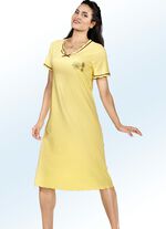 Zweierpack Nachthemden, mit gebogten Abschl&uuml;ssen und kurzen &Auml;rmeln 