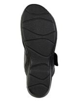 ELENA EDEN, bequeme Damen-Pantoletten, Weite H, mit herausnehmbarem Fu&szlig;bett SCHWARZ