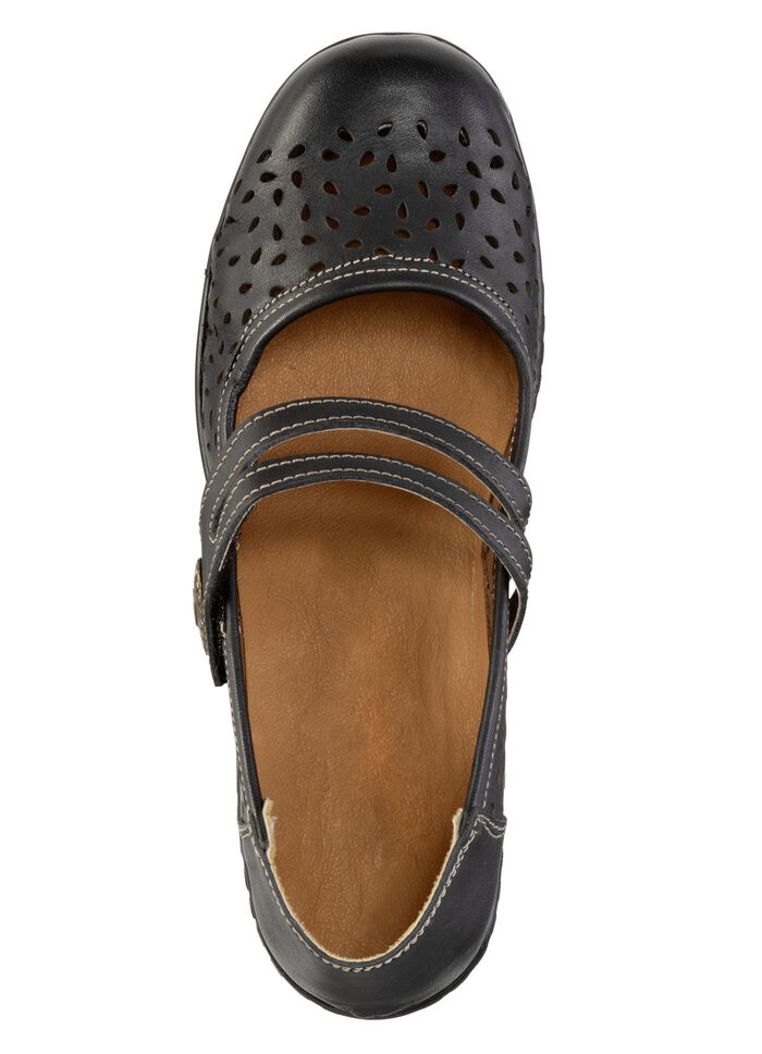 ELENA EDEN, sommerliche Damen-Spangenschuhe, Weite H, mit herausnehmbarem Fußbett SCHWARZ