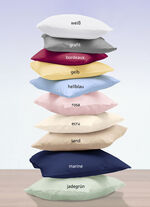 Hochwertige Mako-Satin-Kissenbezüge mit Reißverschluss WEISS