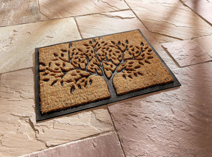 Fußmatte aus Kokos NATUR-SCHWARZ