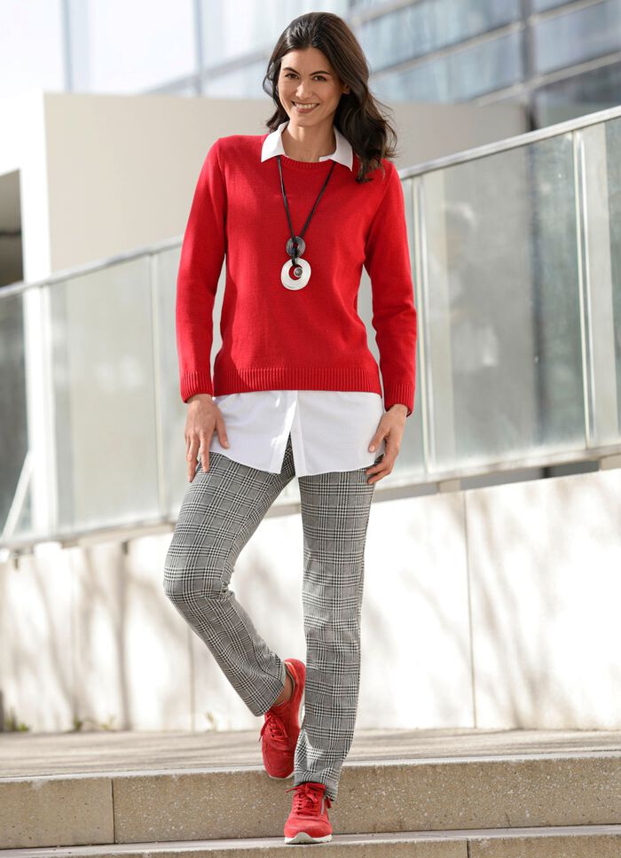 Hose mit aktueller Glencheck-Dessinierung 