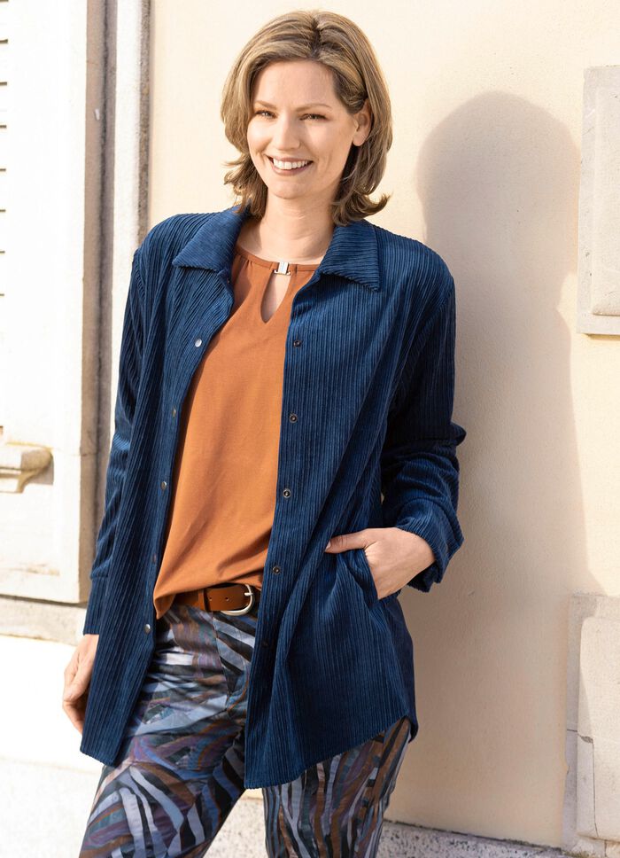 Blusenjacke mit Hemdkragen 