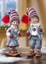 Winterkinder, 2er-Set ROT-GRAU