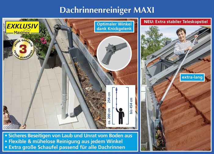 Dachrinnen-Reiniger Maxi f&uuml;r bis zu 4,5 m Arbeitsh&ouml;he 