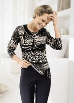 Shirt mit strassverzierten Blenden 