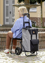 Andersen Einkaufsroller mit Sitzmöglichkeit GRAU