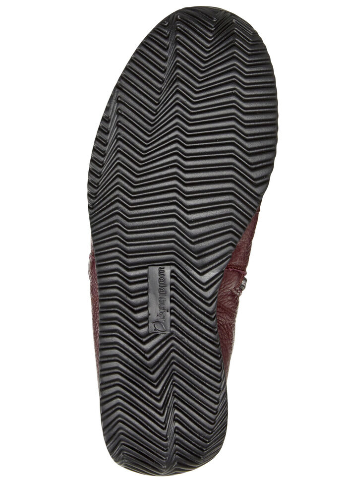 Waldläufer, bequeme Damen-Stiefeletten, Weite H, aus Hirschleder BURGUND