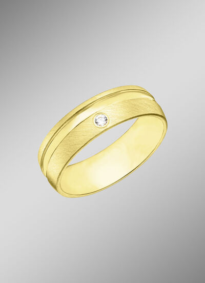 Eleganter Partnerring in vergoldetem Silber 925/- fein 
