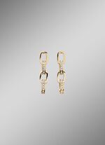 Ohrstecker aus vergoldetem Edelstahl mit Kristallen 