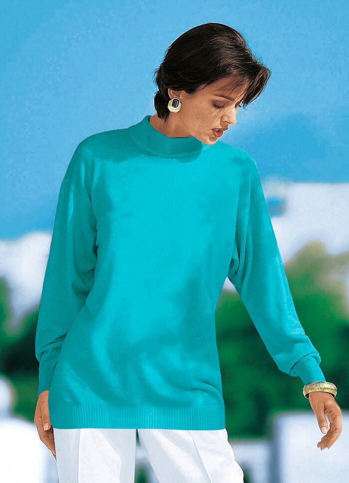 Pullover in Feinstrick mit Schurwolle 