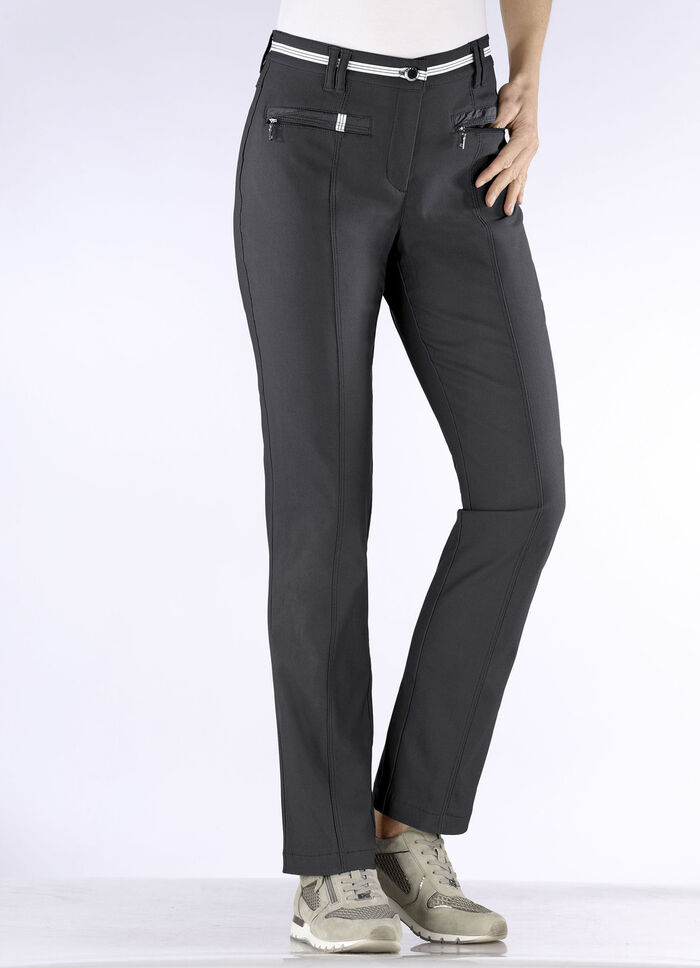 Hose mit sportivem Chic DUNKELGRAU MEL.