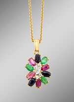 Vergoldeter Anh&auml;nger mit Ankerkette 