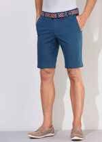 L&auml;ssige "Redpoint"-Bermudas mit Stoffg&uuml;rtel in 3 Farben DUNKELBLAU
