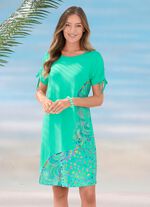 Laurina Kleid mit schimmerndem Druck 