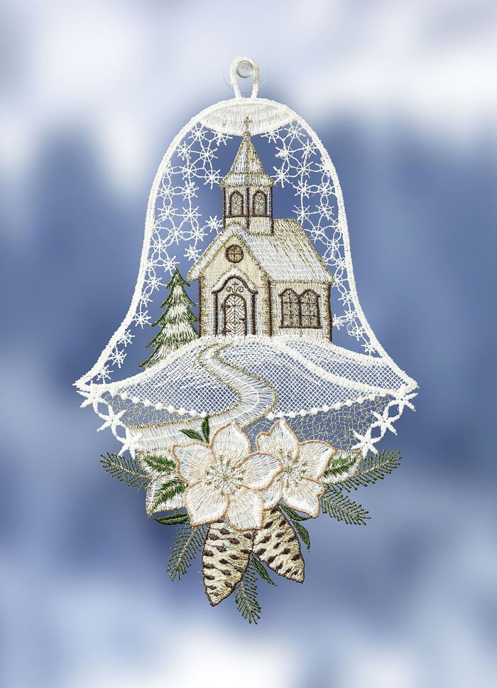 Entzückendes Fensterbild in Glockenform 