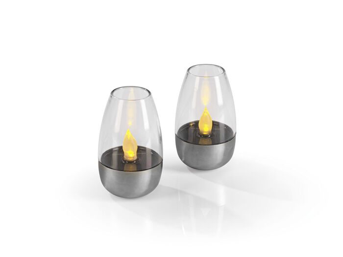 Solarfackel mit Flammeneffekt im 2er-Set 