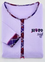 Zweierpack Nachthemden mit platziertem Druck und langer Knopfleiste 