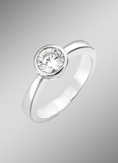 Zauberhafter Damenring mit synth. Zirkonia 