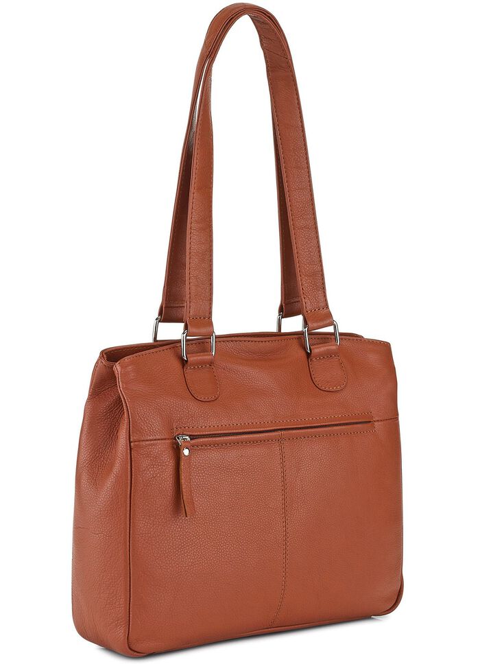 Laurina, Tasche, Damen, aus Leder COGNAC
