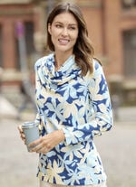 Shirt mit Wasserfallausschnitt 