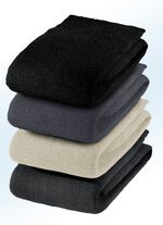 Sechserpack Socken mit Massagesohle, uni bunt 