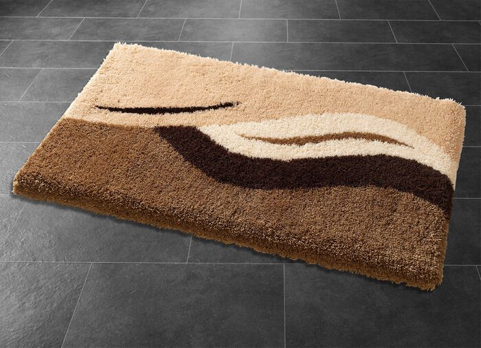 Badgarnitur mit latexbeschichteter, rutschhemmender TPR-R&uuml;ckseite BEIGE