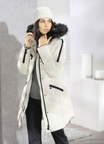 Kurzmantel mit Kunstpelz-Innenausstattung in der Kapuze 