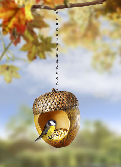 Vogelfutterstelle Eichel für Garten, Balkon oder Terrasse 