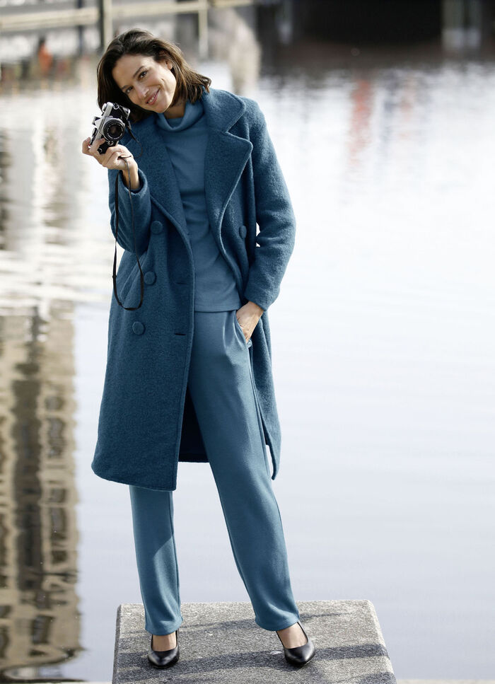 Wollmantel in 2-reihiger Optik 