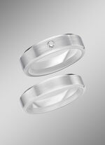 Mattierter Trauring in Silber 925/- fein 