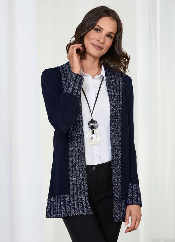 Strickjacke mit edlen Glitzereffekten 