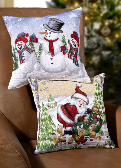 Kissenbezug aus Gobelin mit Reißverschluss 