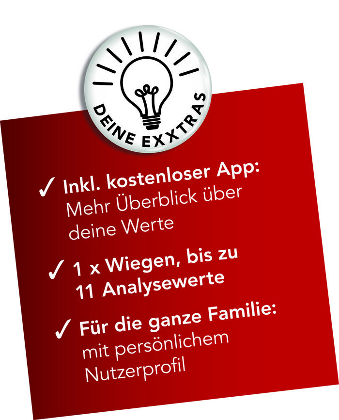 MAXXMEE K&ouml;rperanalyse-Waage mit LCD-Display 