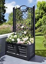 Pflanzkasten aus Kunststoff in toller Holz-Optik 