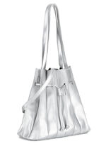 Collezione Alessandro Tasche in toller Plissee-Verarbeitung SILBER