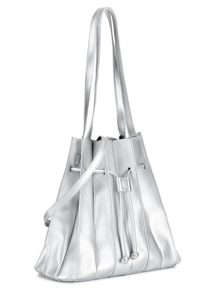 Collezione Alessandro Tasche in toller Plissee-Verarbeitung SILBER