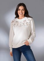 Sweatshirt mit aufwendiger Lochstickerei 