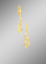 Verdrehte Ohrringe in Bicolor 