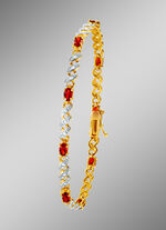 Durchbrochenes Armband mit Granat 