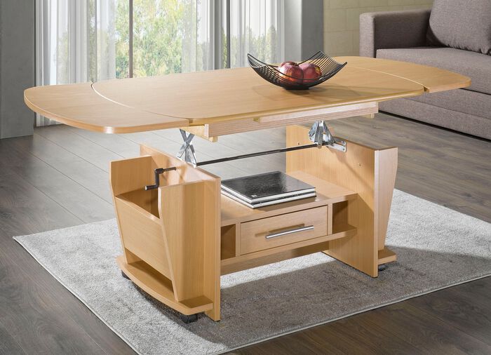 Couchtisch, auch h&ouml;henverstell- und ausziehbar 