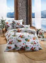 Beidseitig bedruckte Bettw&auml;sche-Garnitur 