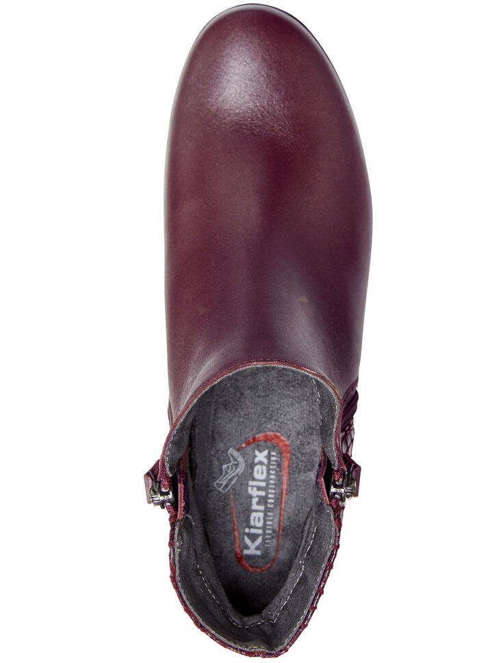 ELENA EDEN, elegante Damen-Stiefeletten, Weite G, mit herausnehmbarem Fußbett BURGUND
